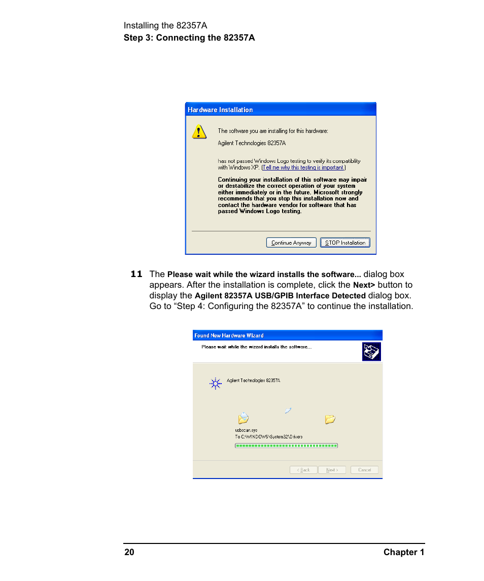Agilent Technologies USB/GPIB Interface Converter 82357A User Manual | Page 20 / 70