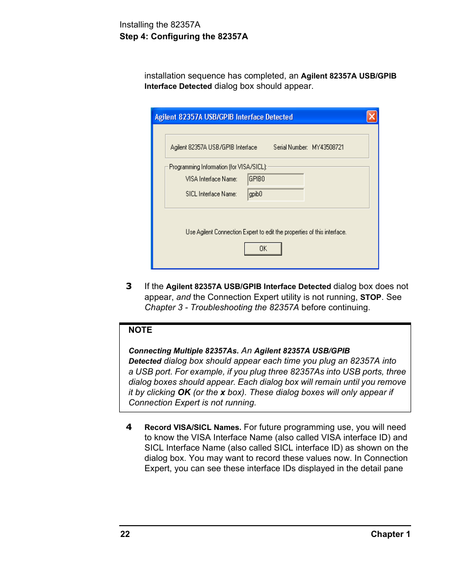Agilent Technologies USB/GPIB Interface Converter 82357A User Manual | Page 22 / 70