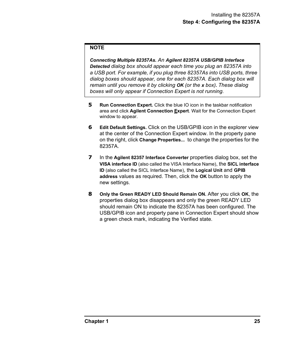 Agilent Technologies USB/GPIB Interface Converter 82357A User Manual | Page 25 / 70