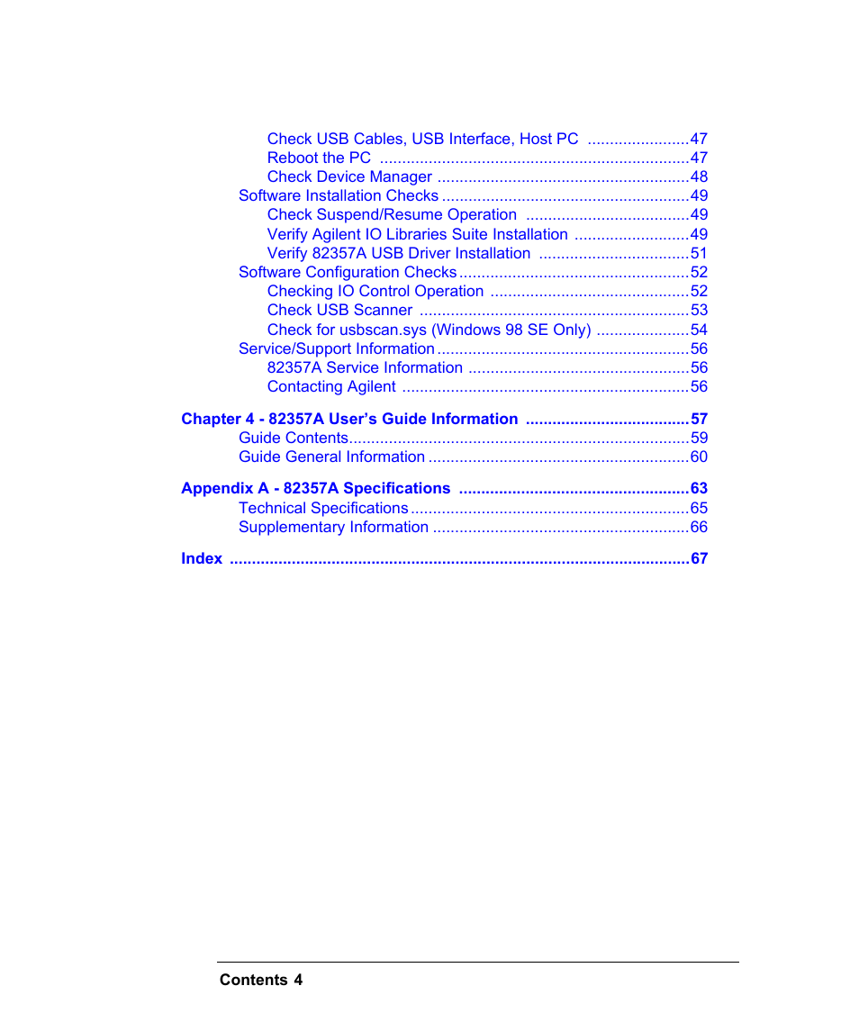 Agilent Technologies USB/GPIB Interface Converter 82357A User Manual | Page 4 / 70