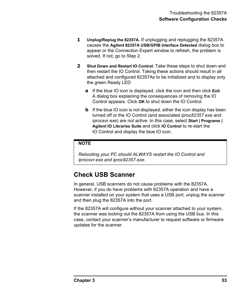 Check usb scanner | Agilent Technologies USB/GPIB Interface Converter 82357A User Manual | Page 53 / 70