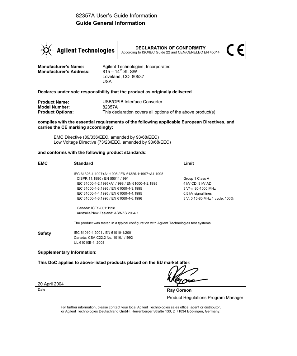 Agilent Technologies USB/GPIB Interface Converter 82357A User Manual | Page 62 / 70