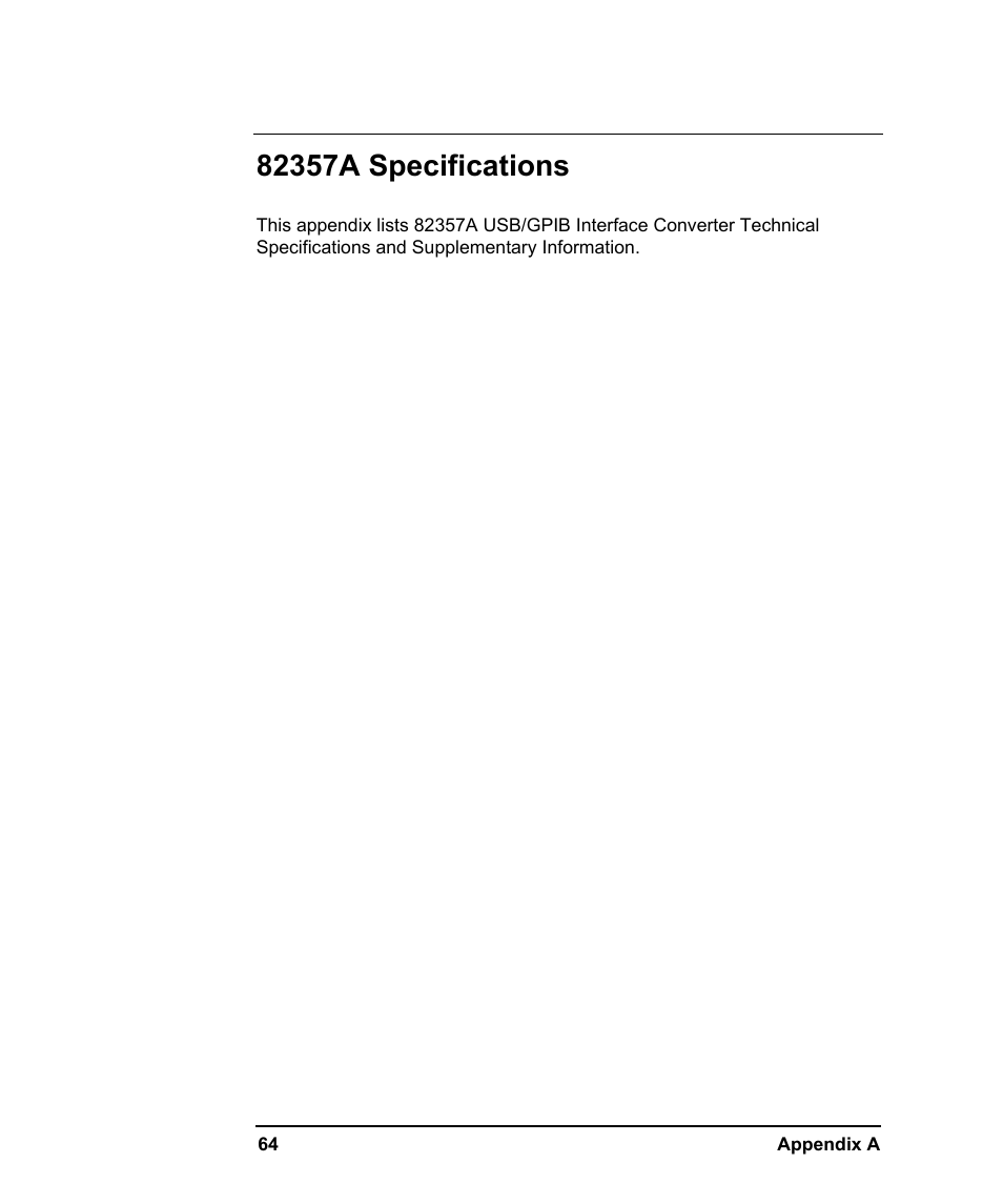 Agilent Technologies USB/GPIB Interface Converter 82357A User Manual | Page 64 / 70
