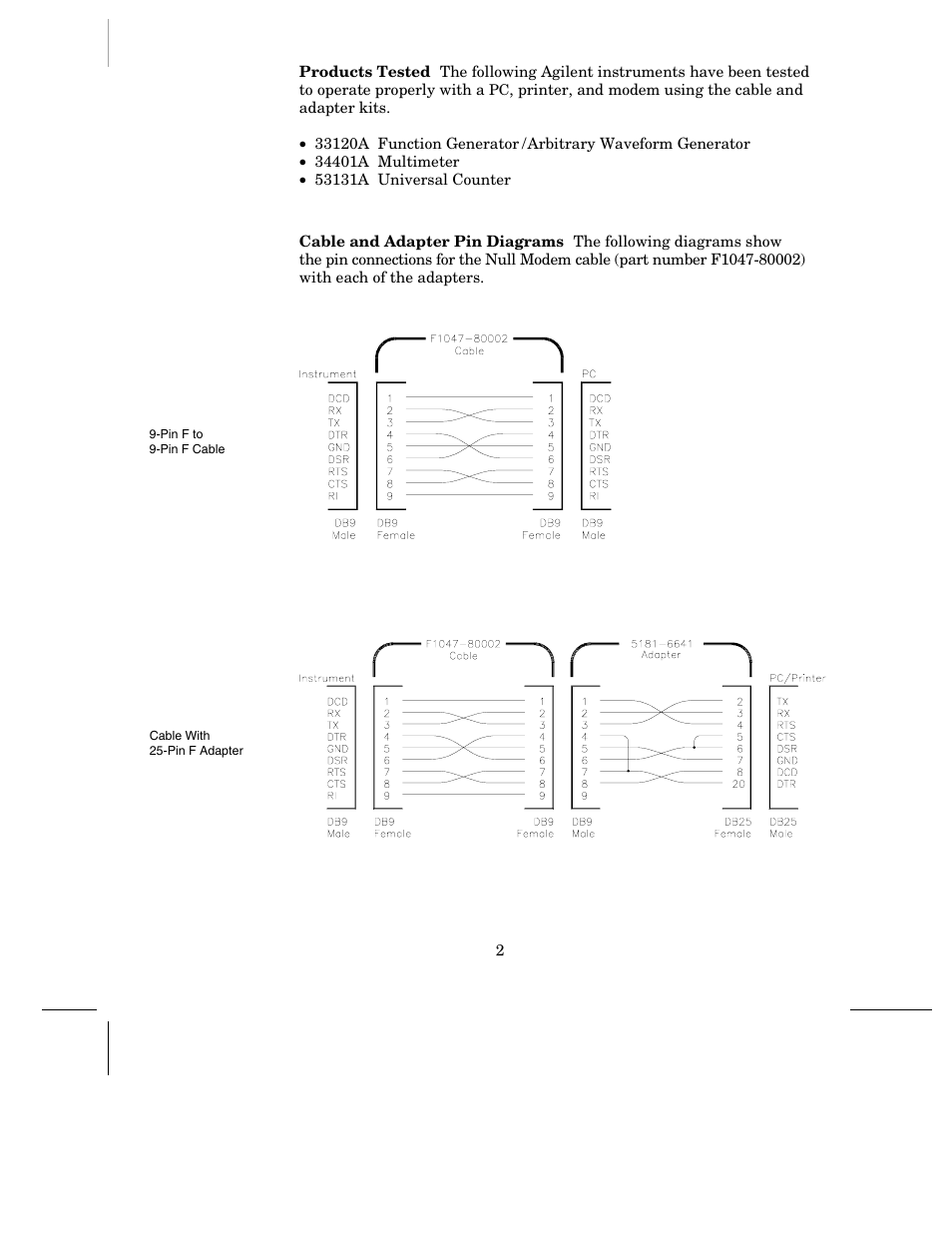 Agilent Technologies 34398A RS-232 User Manual | Page 2 / 3