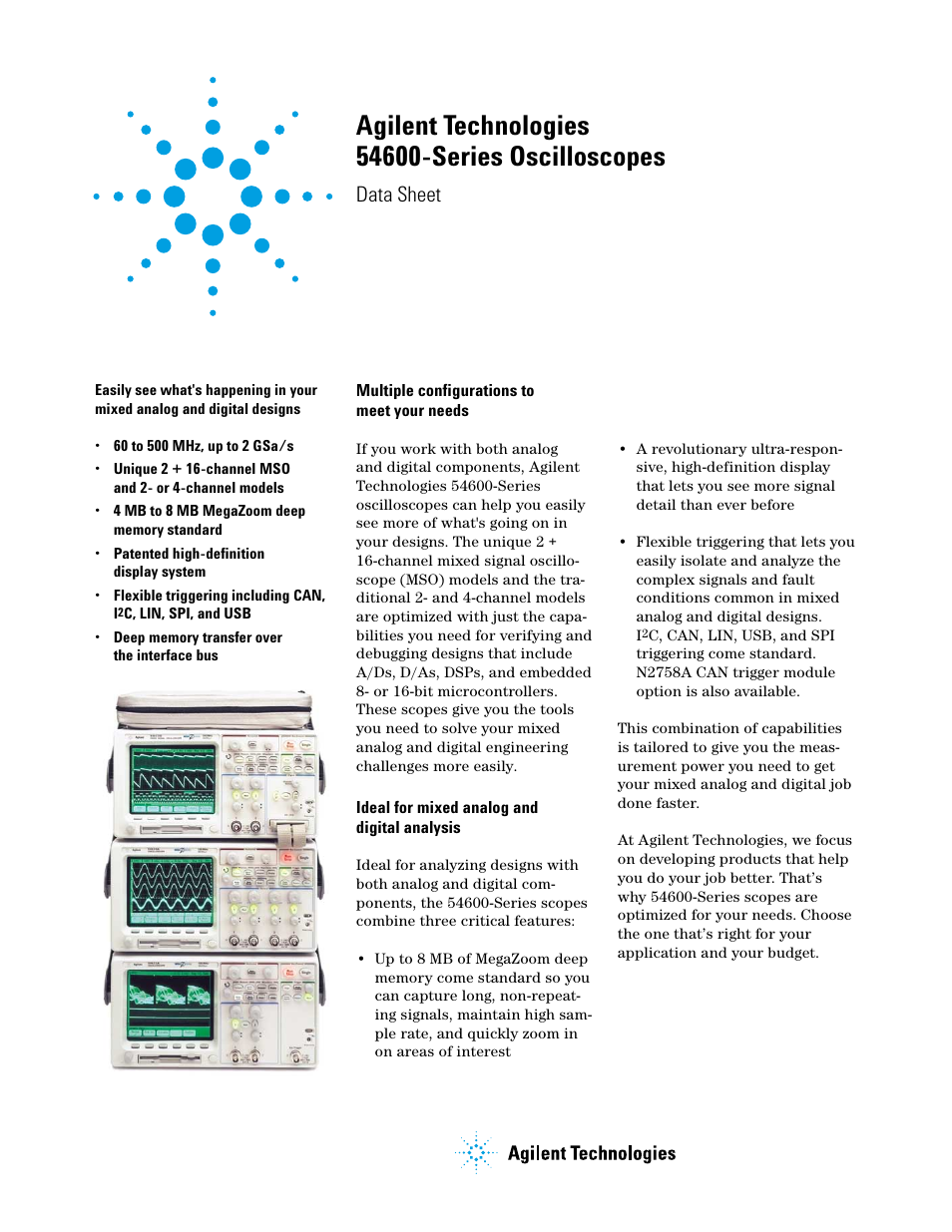 Agilent Technologies 54600-Series User Manual | 24 pages