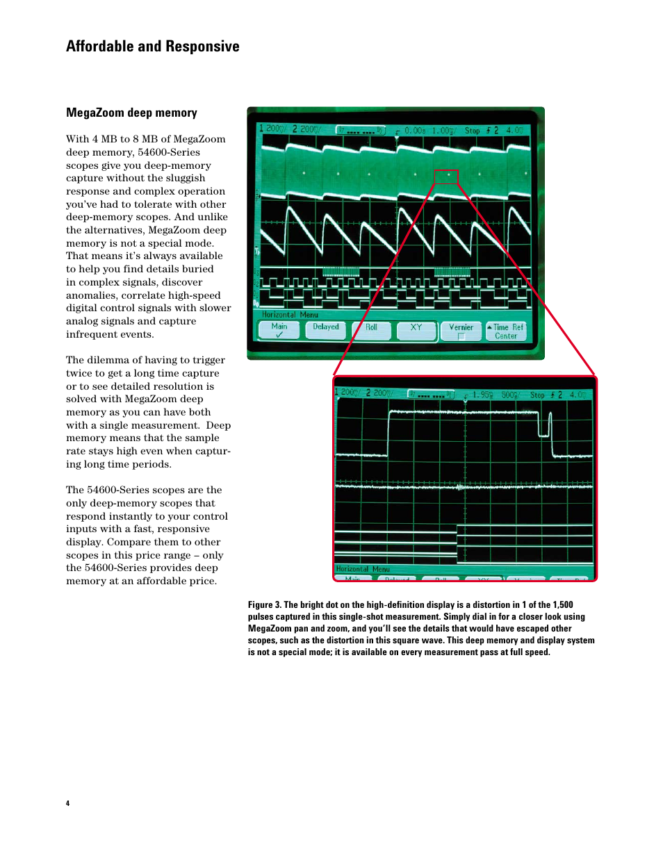 Affordable and responsive | Agilent Technologies 54600-Series User Manual | Page 4 / 24