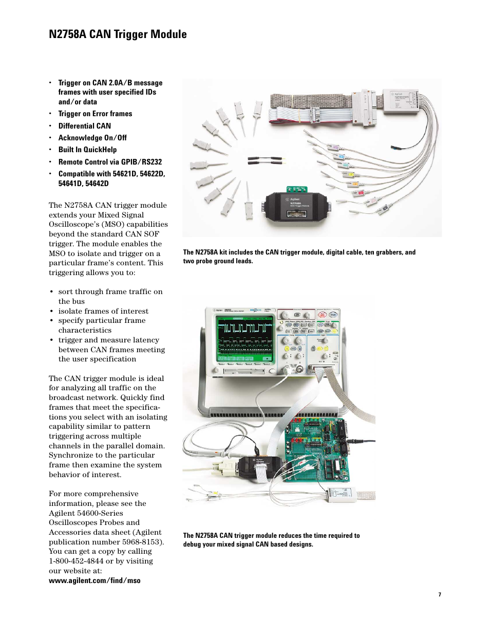 N2758a can trigger module | Agilent Technologies 54600-Series User Manual | Page 7 / 24