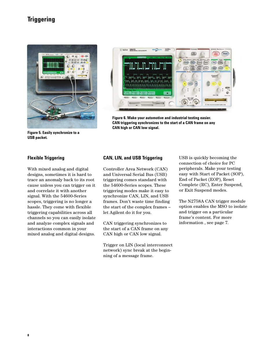 Triggering | Agilent Technologies 54600-Series User Manual | Page 8 / 24