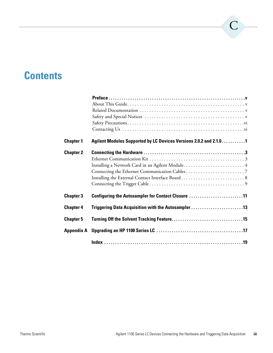 Agilent Technologies 1100 Series User Manual | Page 3 / 28