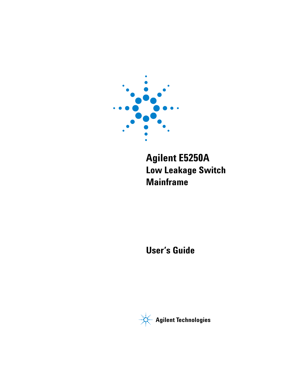 Agilent Technologies Agilent E5250A User Manual | 326 pages