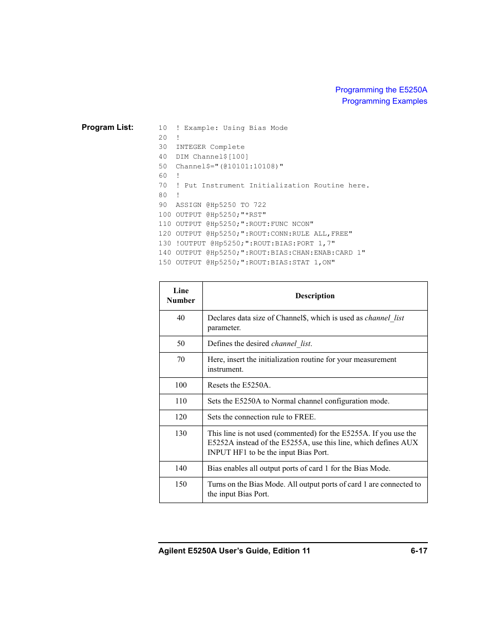 Agilent Technologies Agilent E5250A User Manual | Page 153 / 326