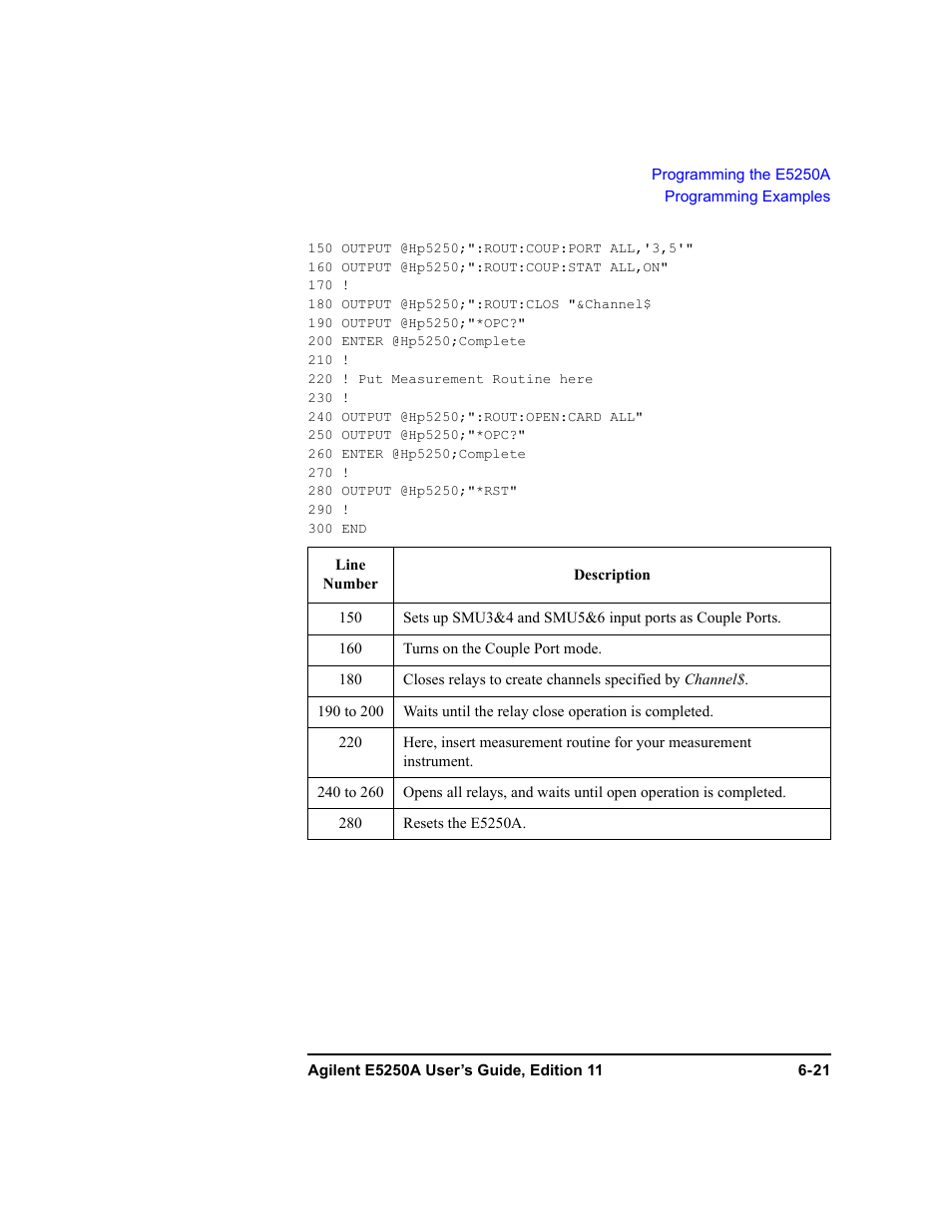 Agilent Technologies Agilent E5250A User Manual | Page 157 / 326
