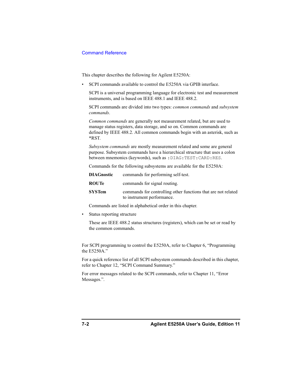 Agilent Technologies Agilent E5250A User Manual | Page 170 / 326
