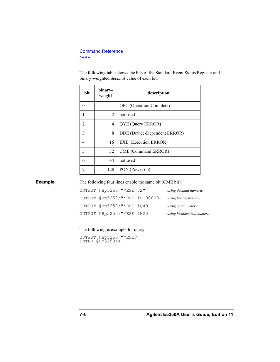 Agilent Technologies Agilent E5250A User Manual | Page 174 / 326
