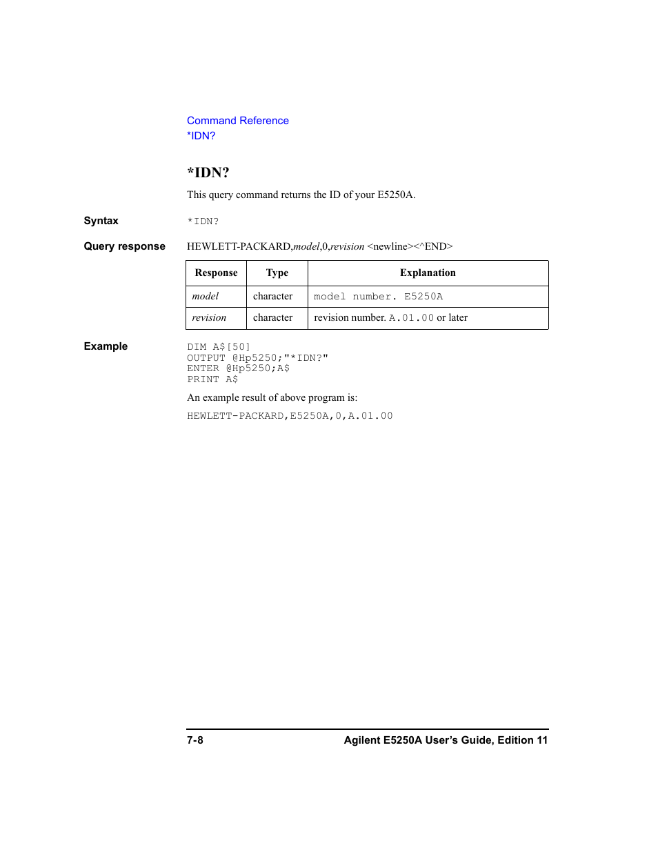 Agilent Technologies Agilent E5250A User Manual | Page 176 / 326