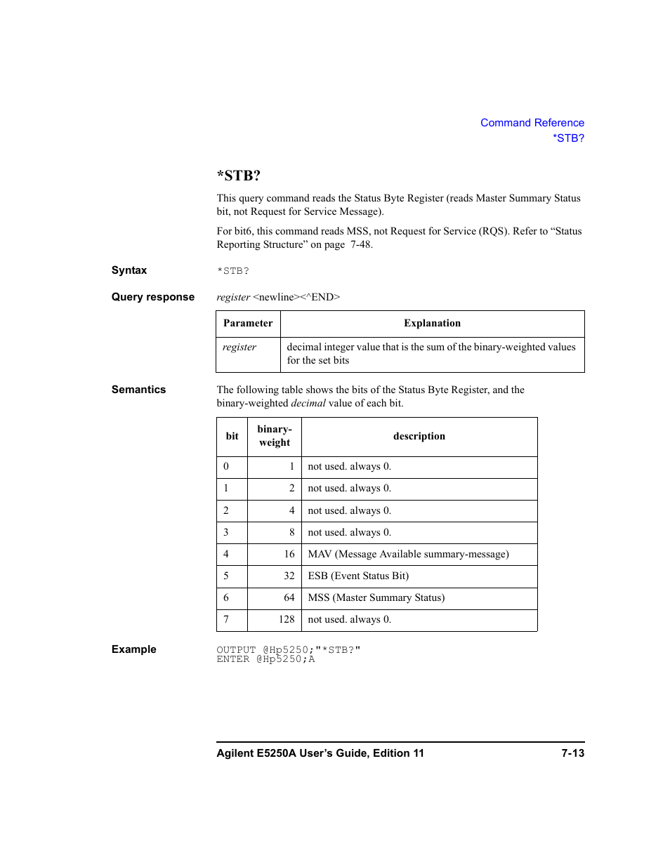 Agilent Technologies Agilent E5250A User Manual | Page 181 / 326