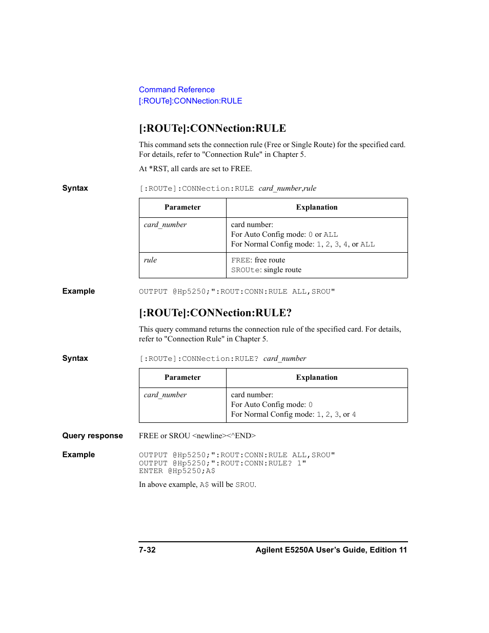 Route]:connection:rule | Agilent Technologies Agilent E5250A User Manual | Page 200 / 326