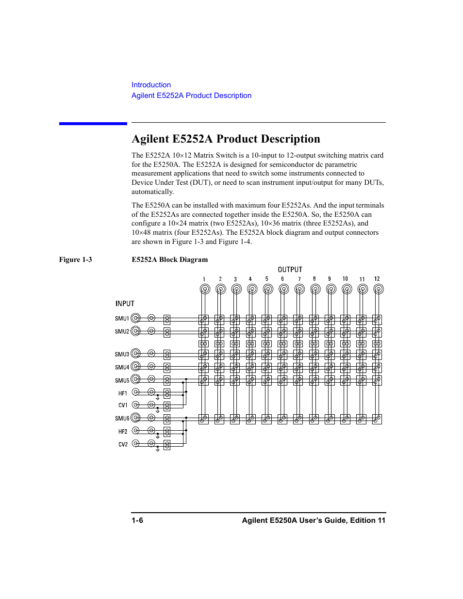 Agilent e5252a product description, Agilent e5252a product description -6 | Agilent Technologies Agilent E5250A User Manual | Page 22 / 326