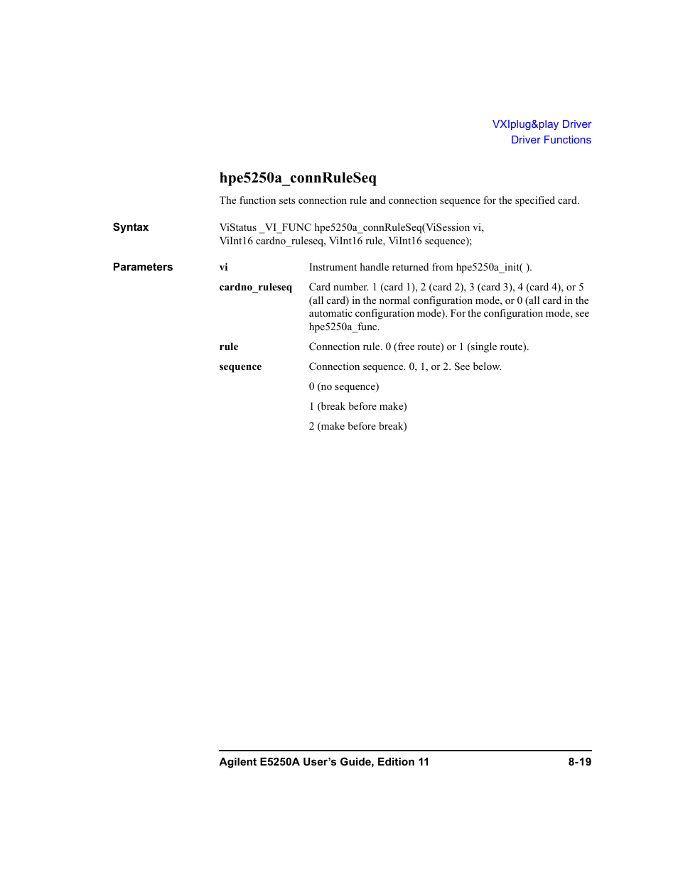 Hpe5250a_connruleseq | Agilent Technologies Agilent E5250A User Manual | Page 243 / 326