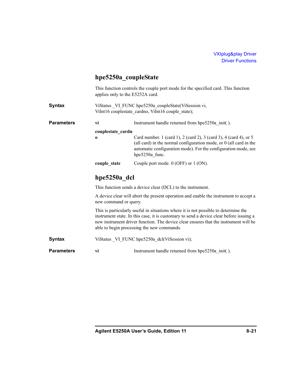 Hpe5250a_couplestate, Hpe5250a_dcl | Agilent Technologies Agilent E5250A User Manual | Page 245 / 326