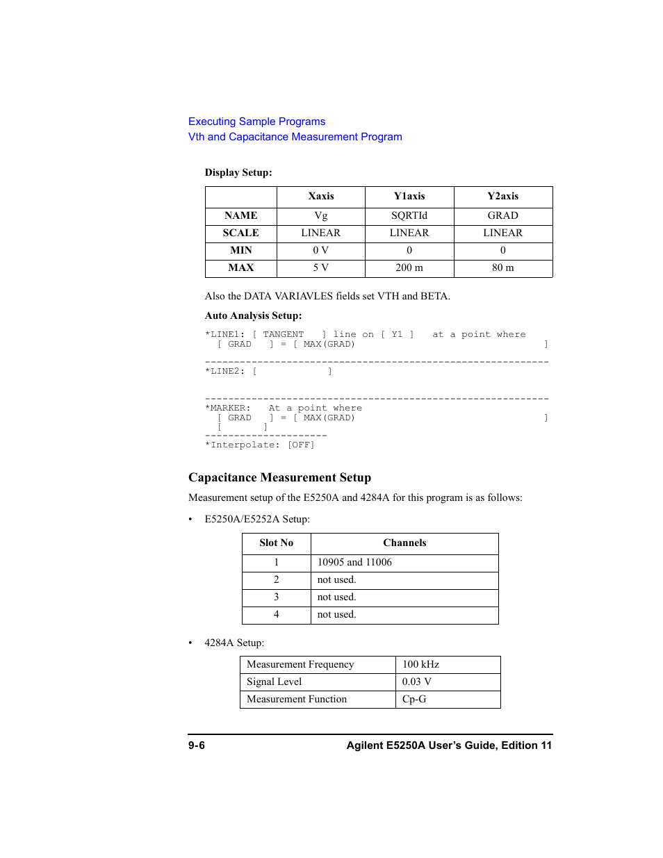 Agilent Technologies Agilent E5250A User Manual | Page 262 / 326