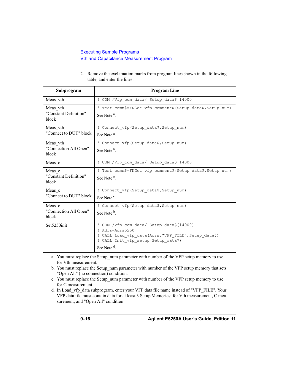 Agilent Technologies Agilent E5250A User Manual | Page 272 / 326