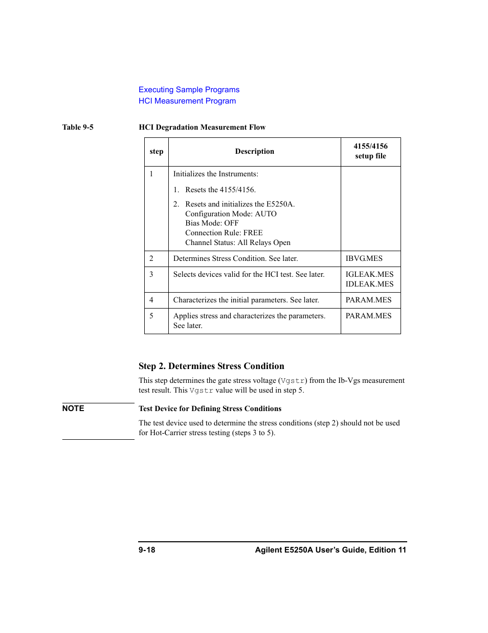 Table 9-5, Table 9-5 als | Agilent Technologies Agilent E5250A User Manual | Page 274 / 326