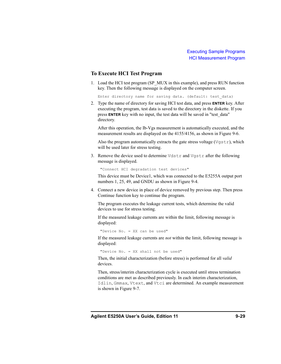 Agilent Technologies Agilent E5250A User Manual | Page 285 / 326