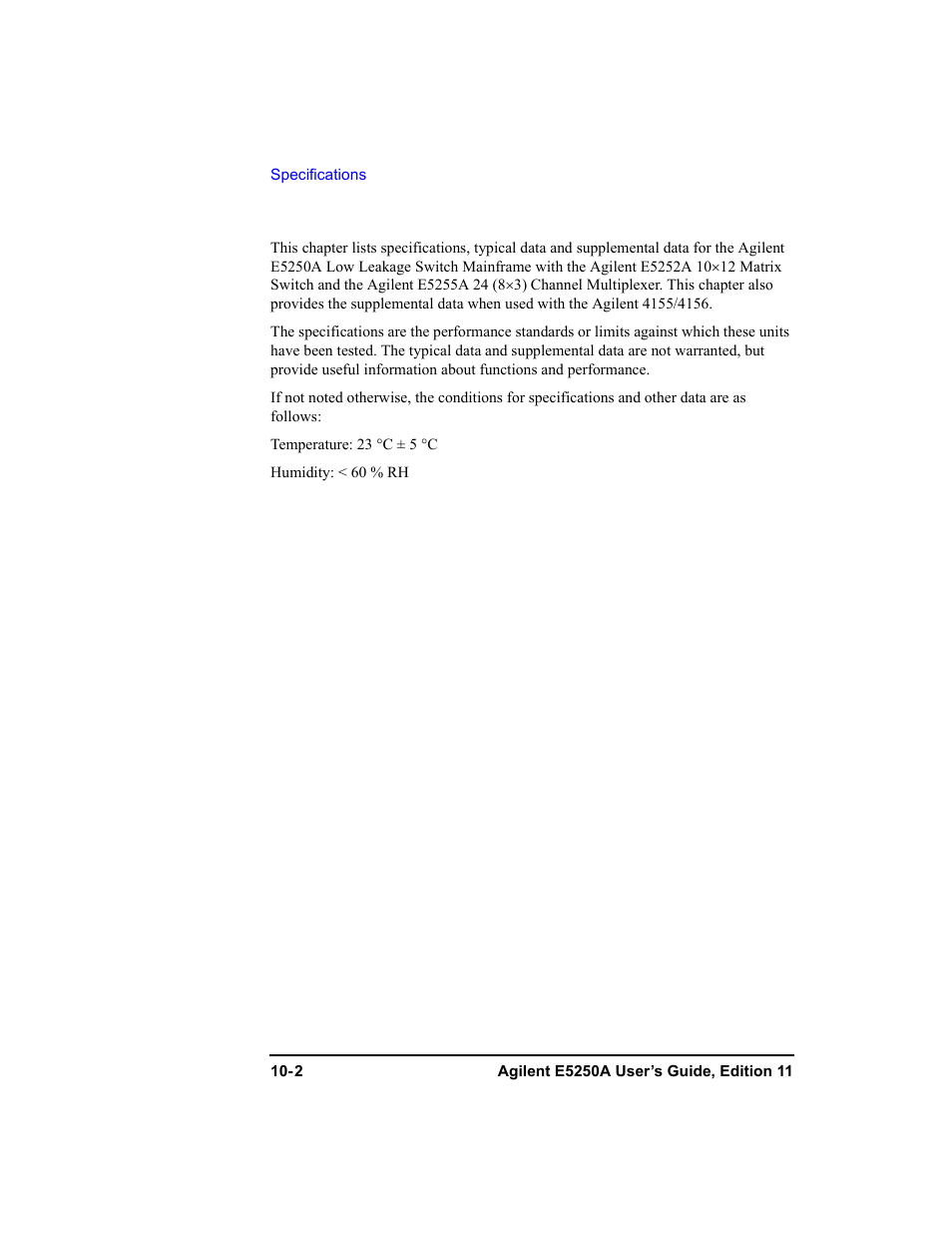 Agilent Technologies Agilent E5250A User Manual | Page 296 / 326
