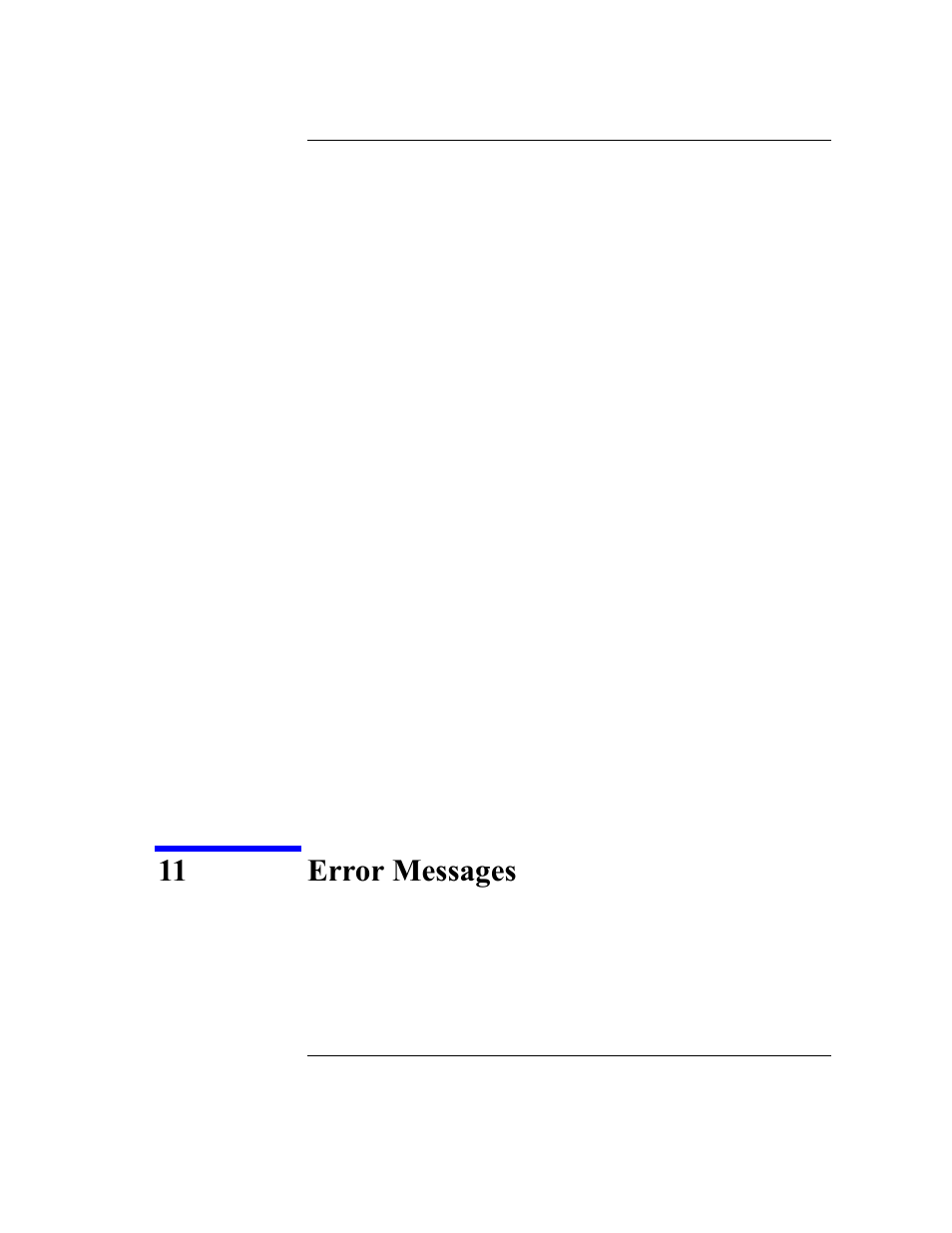 11 error messages, Error messages | Agilent Technologies Agilent E5250A User Manual | Page 305 / 326