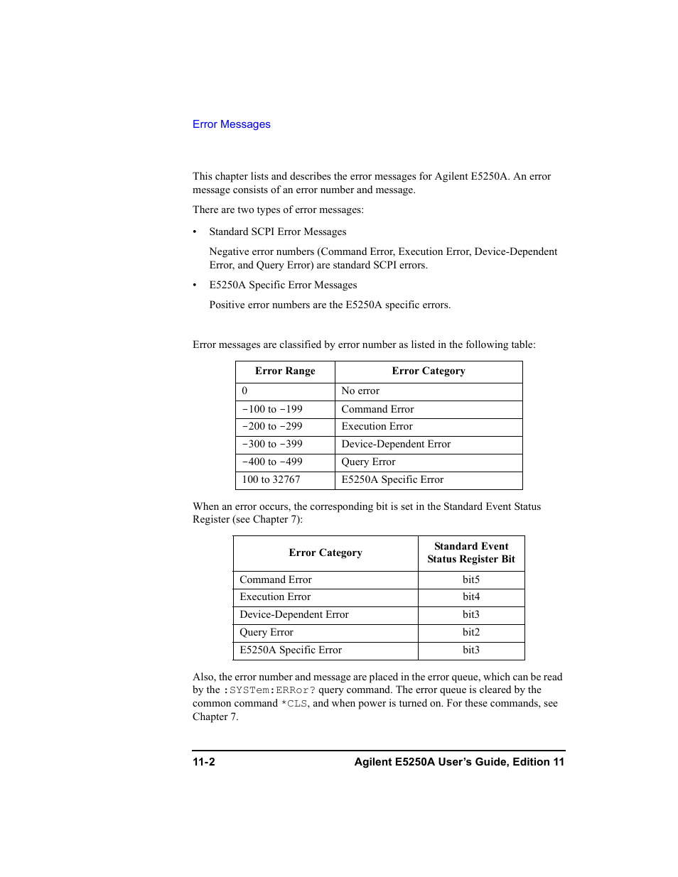 Agilent Technologies Agilent E5250A User Manual | Page 306 / 326