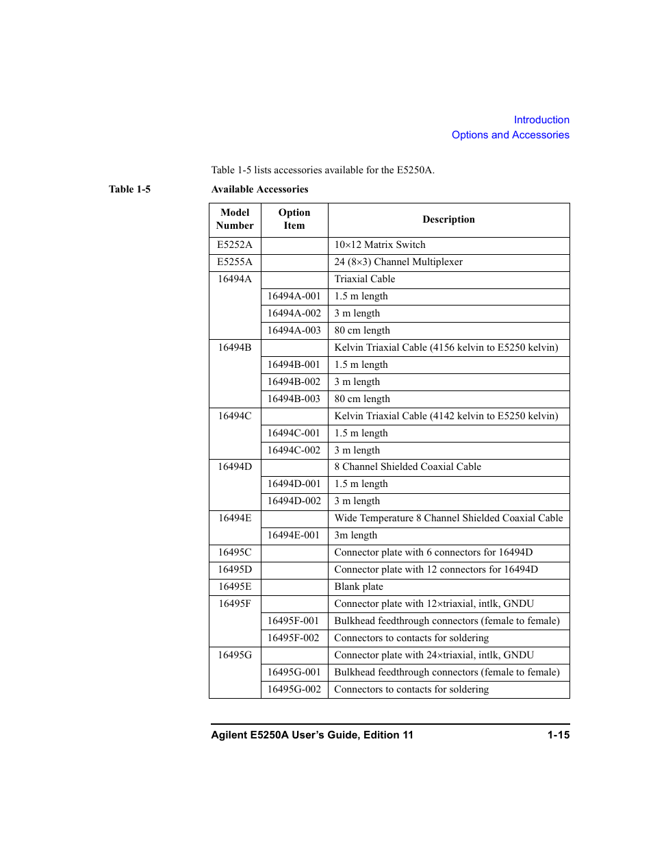 Agilent Technologies Agilent E5250A User Manual | Page 31 / 326