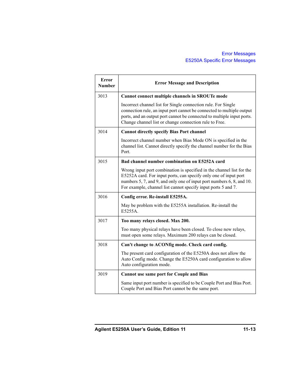 Agilent Technologies Agilent E5250A User Manual | Page 317 / 326