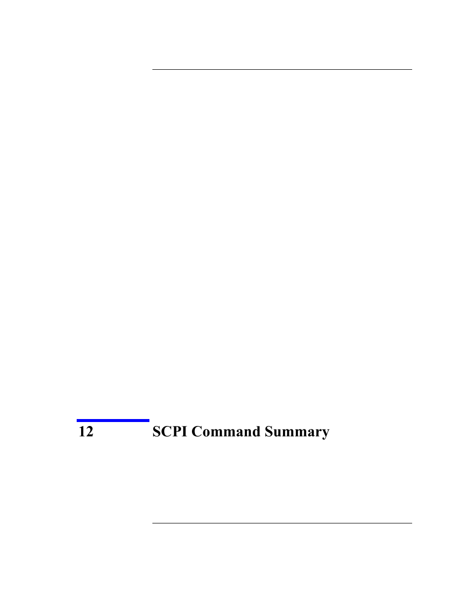 12 scpi command summary | Agilent Technologies Agilent E5250A User Manual | Page 319 / 326