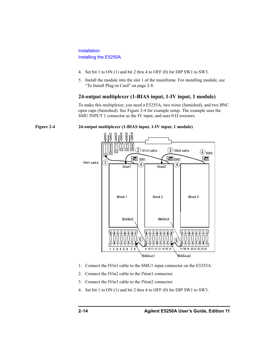 Agilent Technologies Agilent E5250A User Manual | Page 46 / 326