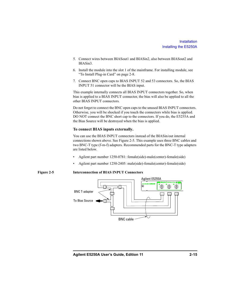 Agilent Technologies Agilent E5250A User Manual | Page 47 / 326