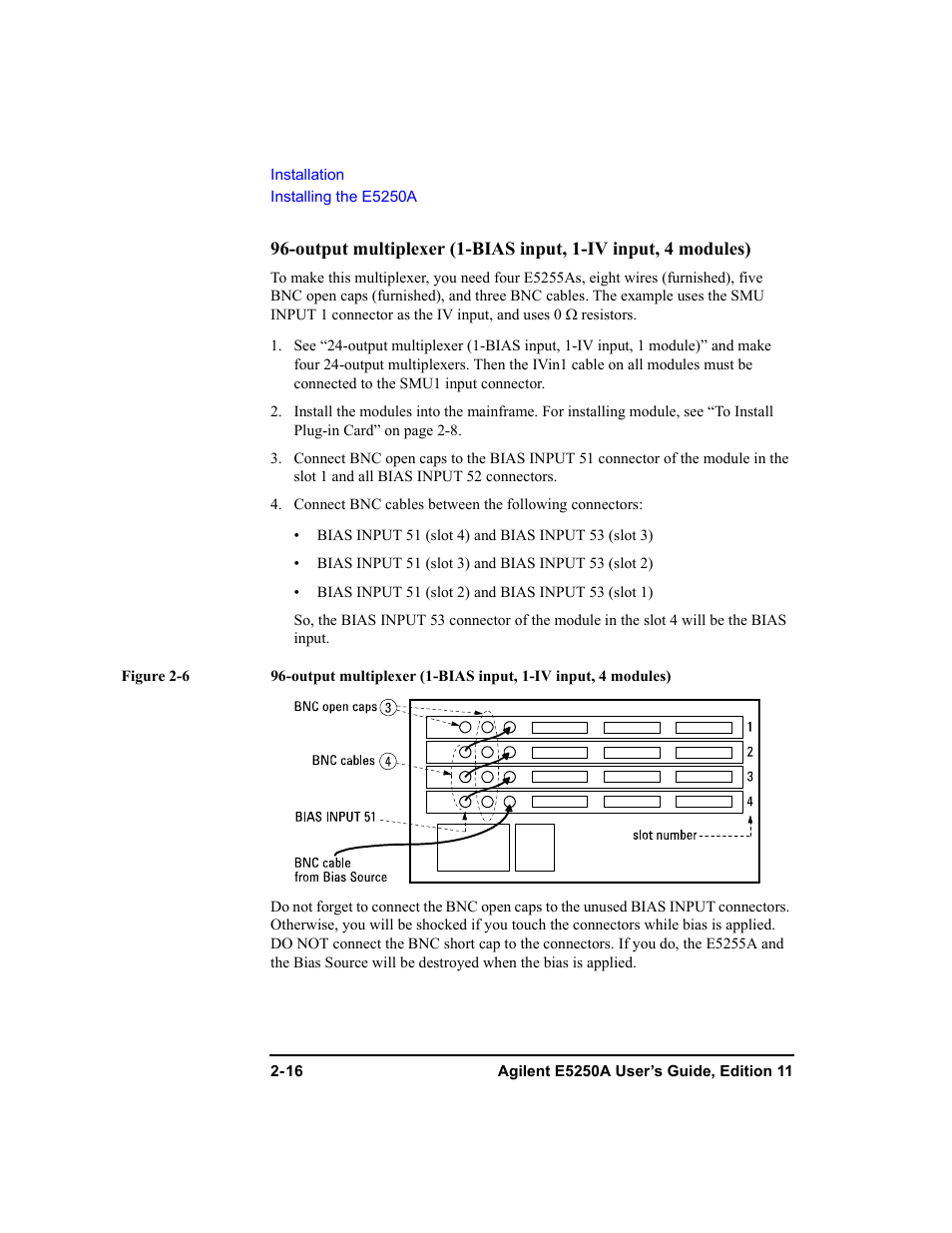 Agilent Technologies Agilent E5250A User Manual | Page 48 / 326