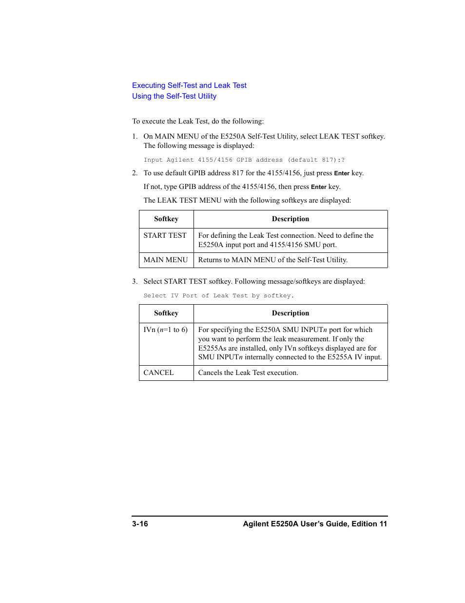 Agilent Technologies Agilent E5250A User Manual | Page 66 / 326