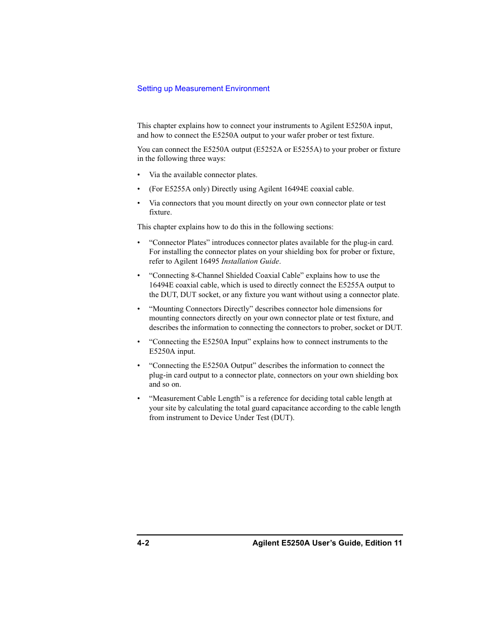 Agilent Technologies Agilent E5250A User Manual | Page 72 / 326