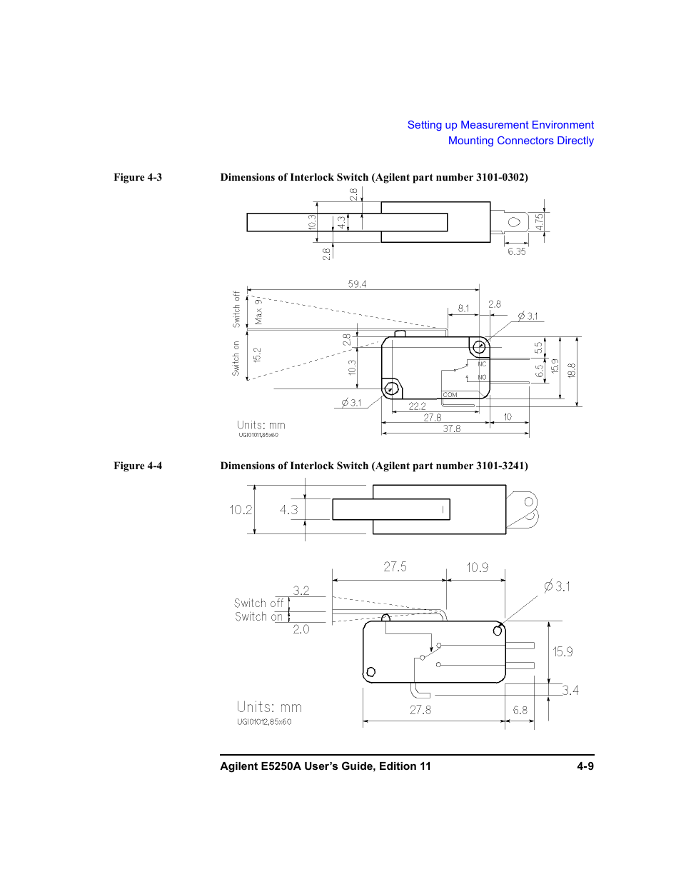 Figure 4-3, Figure 4-4 | Agilent Technologies Agilent E5250A User Manual | Page 79 / 326