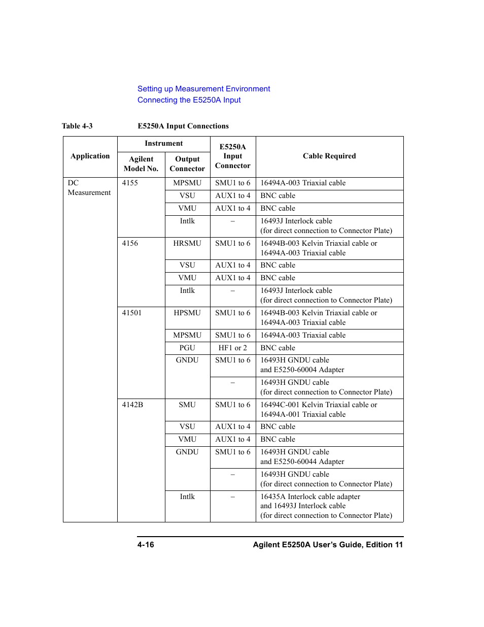 Table 4-3 s | Agilent Technologies Agilent E5250A User Manual | Page 86 / 326