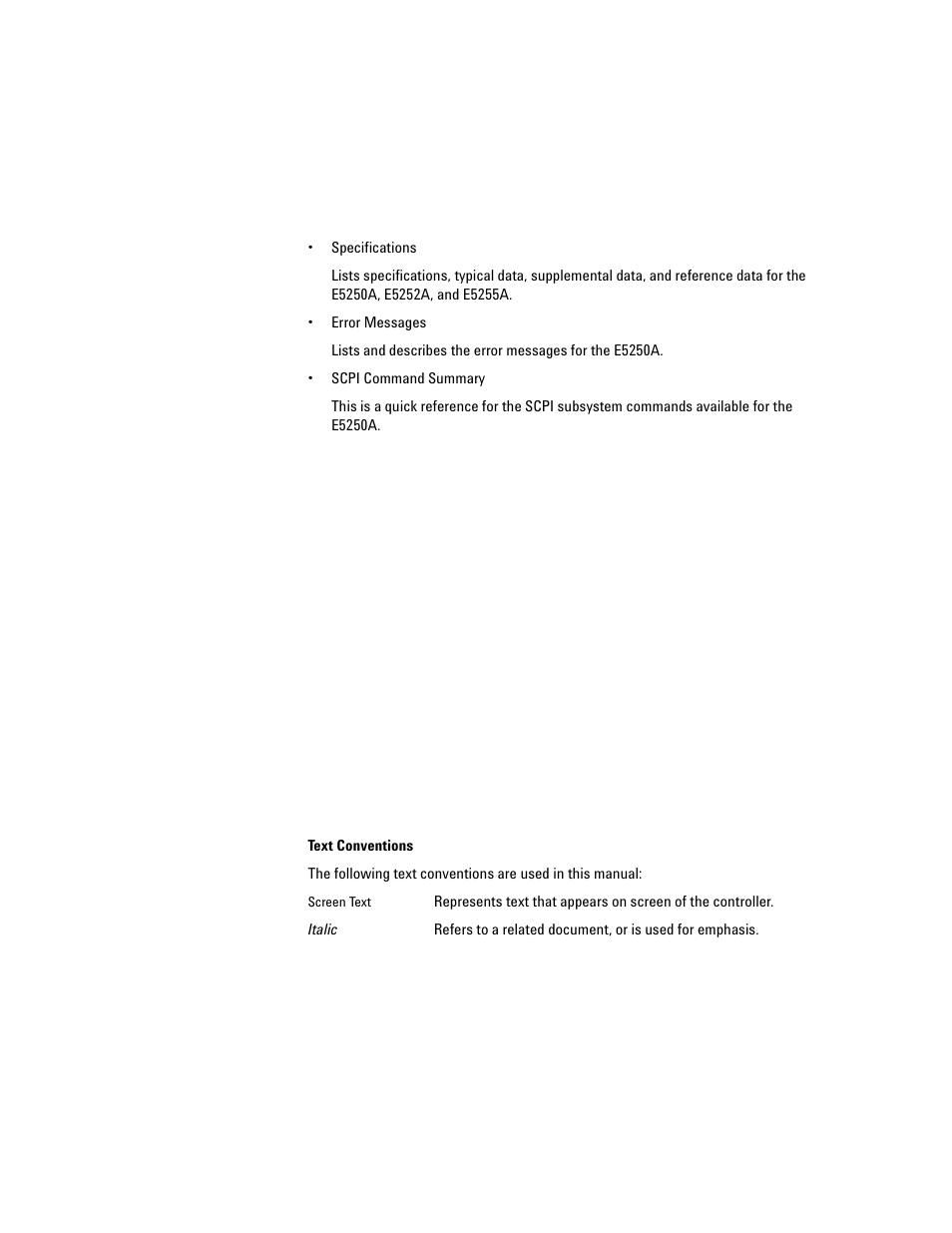 Agilent Technologies Agilent E5250A User Manual | Page 9 / 326