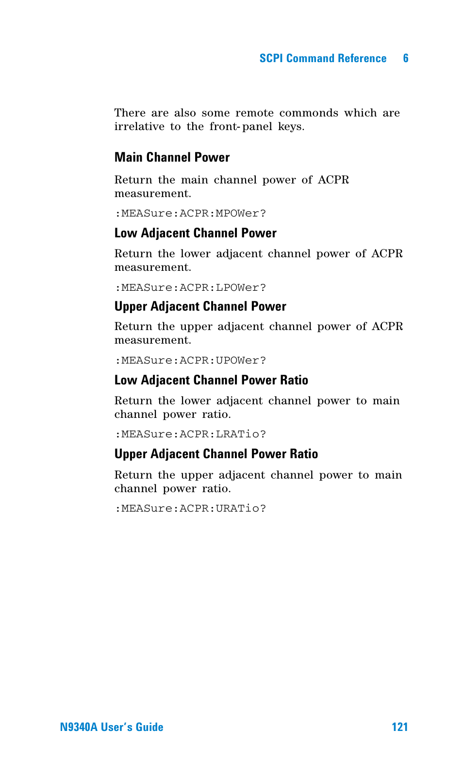 Agilent Technologies N9340A User Manual | Page 123 / 161