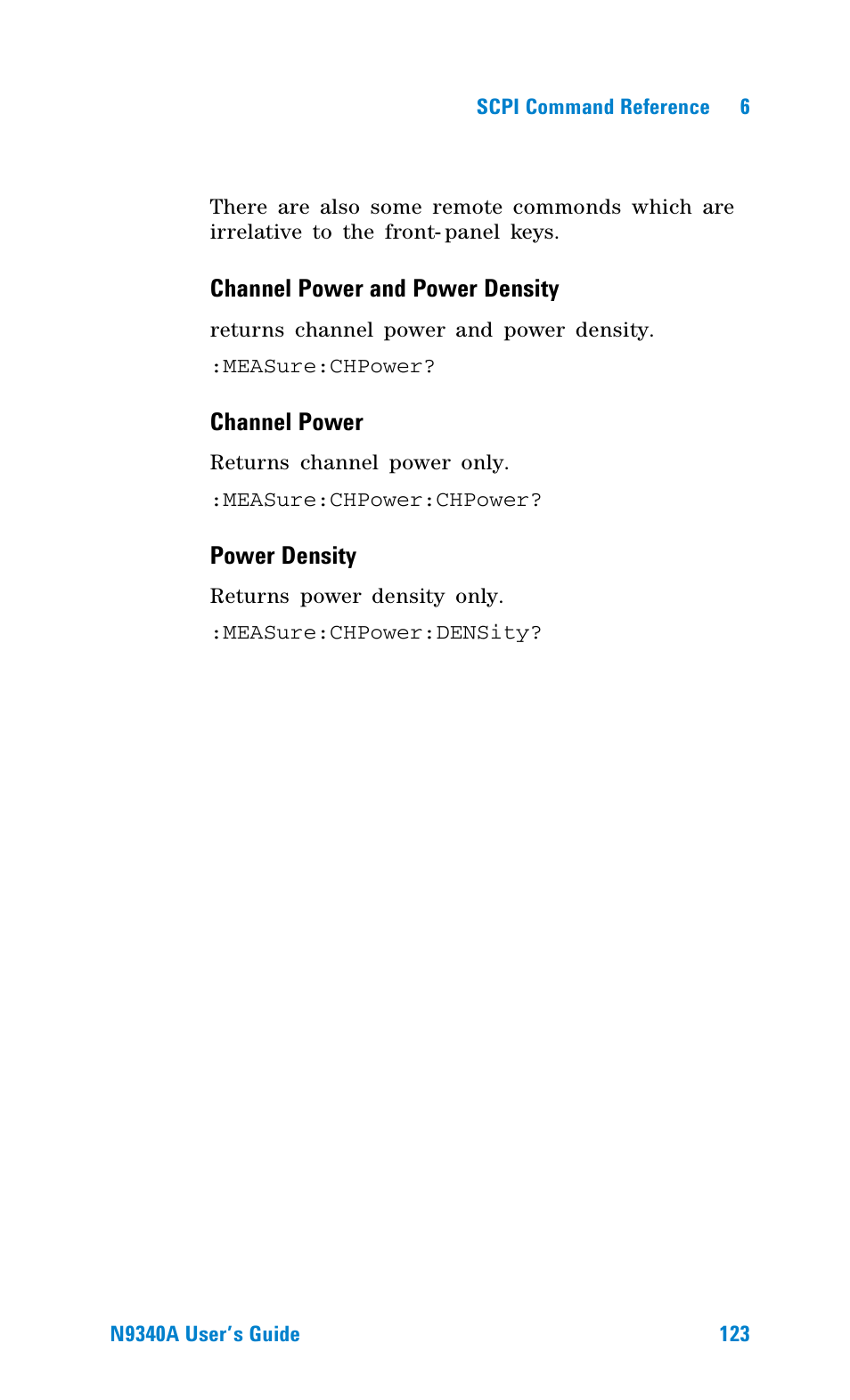 Agilent Technologies N9340A User Manual | Page 125 / 161