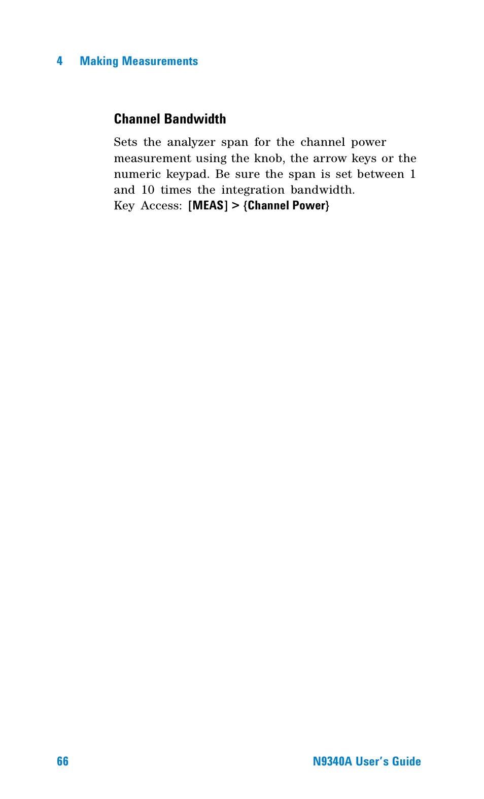 Agilent Technologies N9340A User Manual | Page 68 / 161