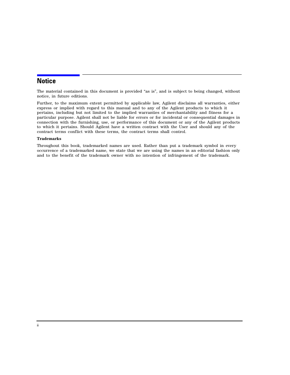 Notice | Agilent Technologies N5183A MXG User Manual | Page 2 / 366