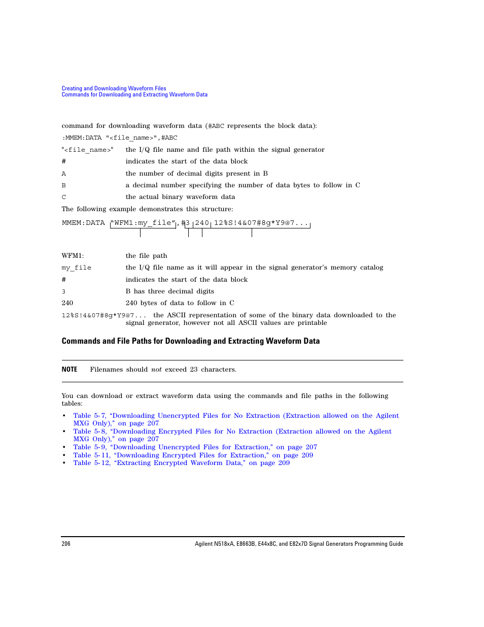 Agilent Technologies N5183A MXG User Manual | Page 216 / 366
