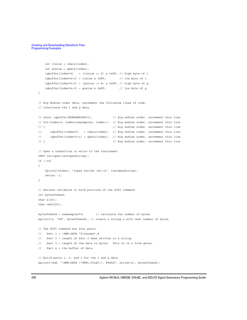 Agilent Technologies N5183A MXG User Manual | Page 250 / 366