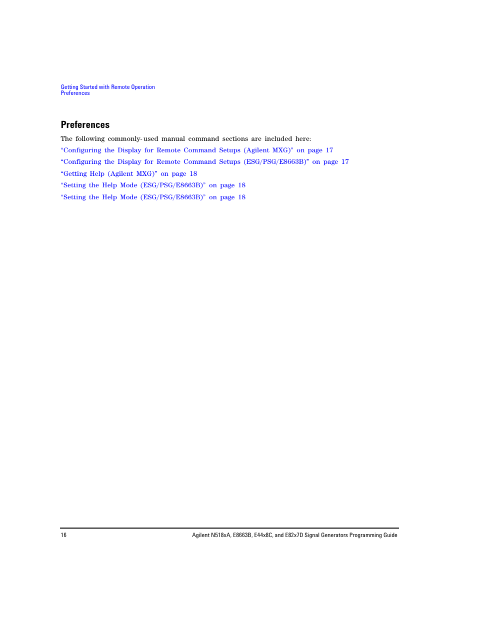 Preferences | Agilent Technologies N5183A MXG User Manual | Page 26 / 366