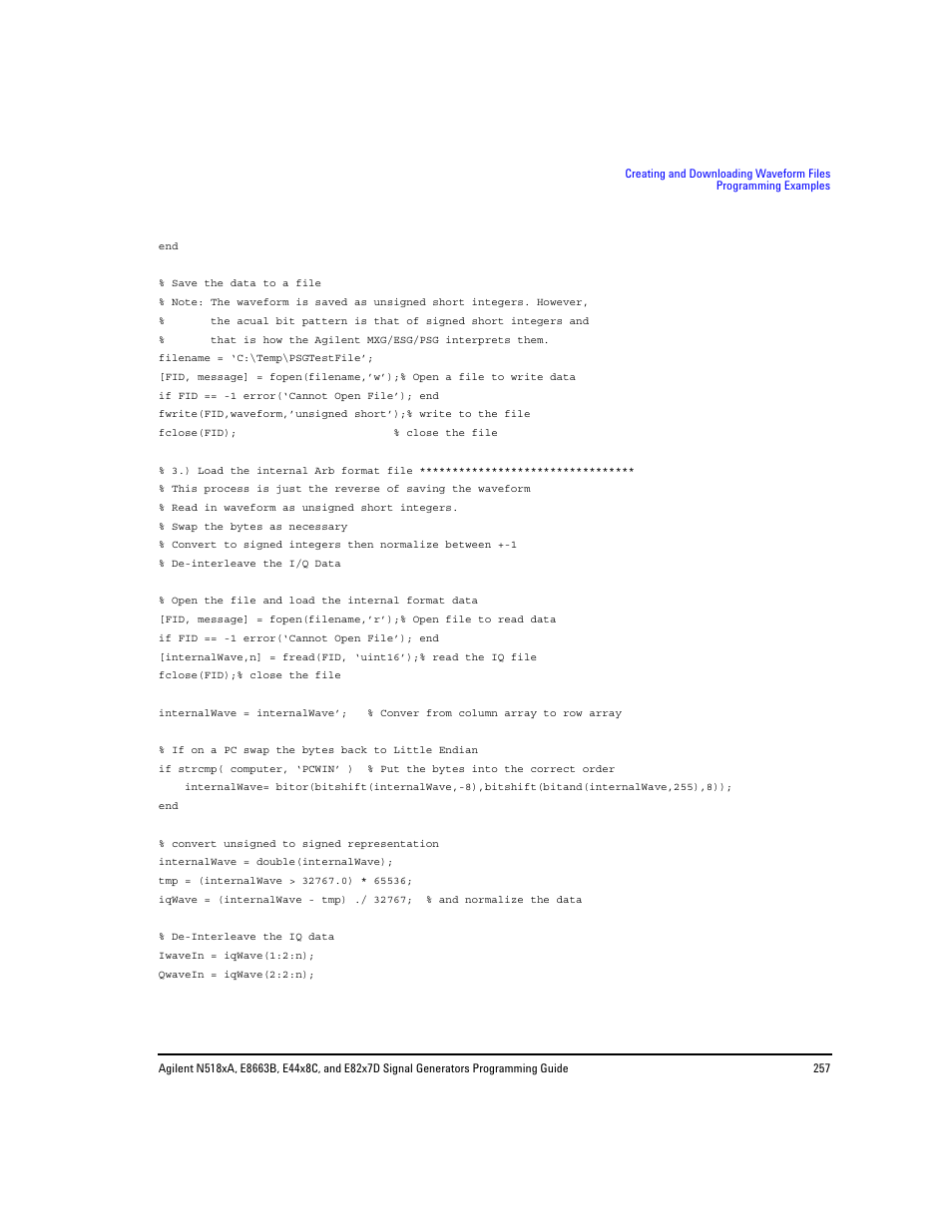 Agilent Technologies N5183A MXG User Manual | Page 267 / 366